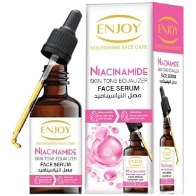 ENJOY NIACINAMIDE FACE SERUM 50ML  BRIGHTENING & HYDRATING SERUM FOR EVEN SKIN TONE, PORE REDUCTION, OIL CONTROL & RADIANT GLOW  ANTI-ACNE & DARK SPOT CORRECTOR - Image 1
